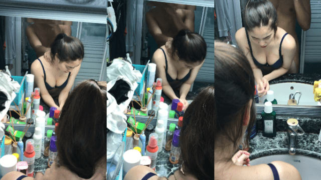 Doggy em trước gương trong nhà vệ sinh - zayjoacr.co.uk